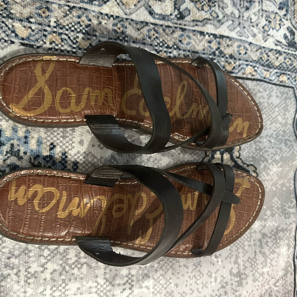Sam Edelman Black Sandals with Crisscross Straps